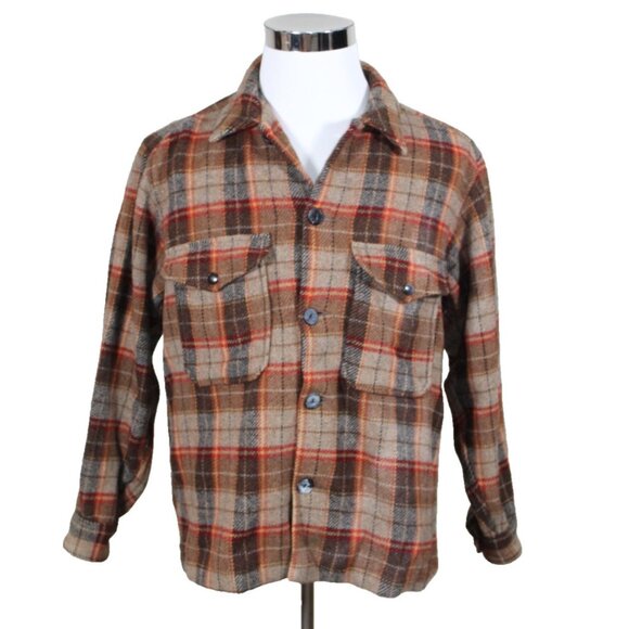 Vintage Pendleton Mackinaw Cruiser Wool Field Shirt Jacket Work Coat Hunting XL - Picture 1 of 6